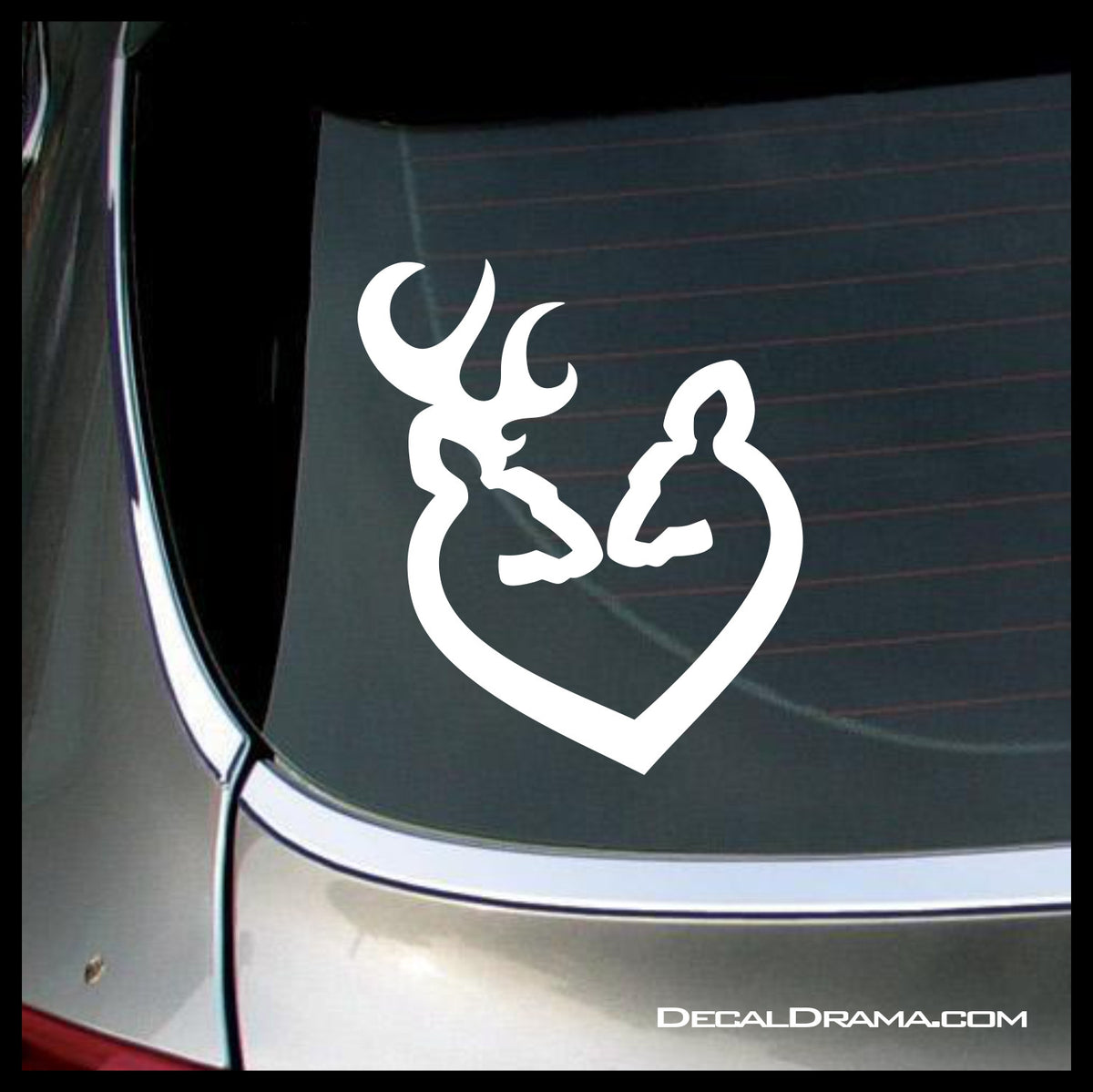 buck and doe heart wallpaper