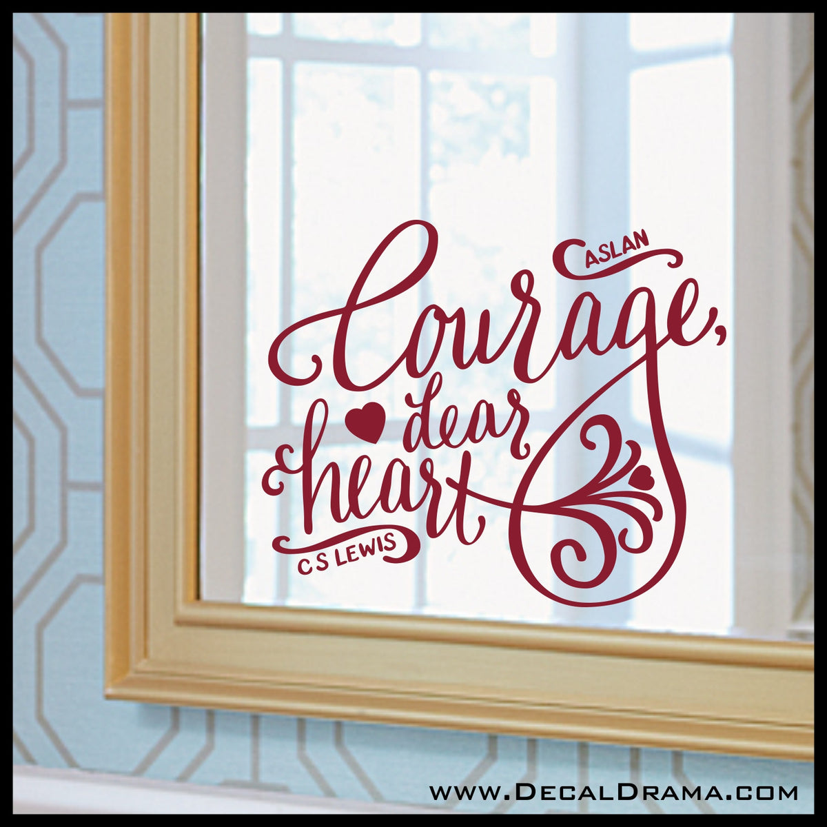  Courage Dear Heart Aslan Quote Sticker - CS Lewis Sticker for  Hydroflask - Narnia Laptop Decals - Christian Book Lover Gift - Fantasy  Literature Great Quotes : Handmade Products