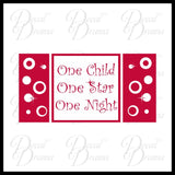 One Child, One Star, One Night - Christmas Vinyl Decal