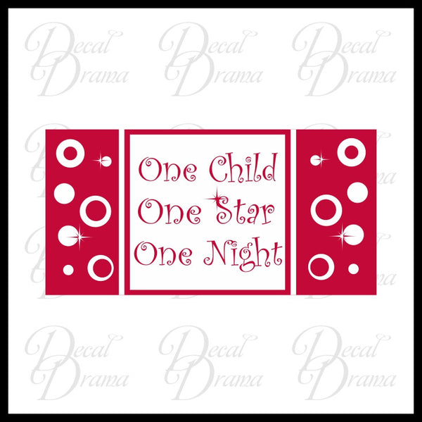 One Child, One Star, One Night - Christmas Vinyl Decal