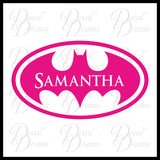 Personalized Name Batman emblem Superhero Vinyl Wall Decal