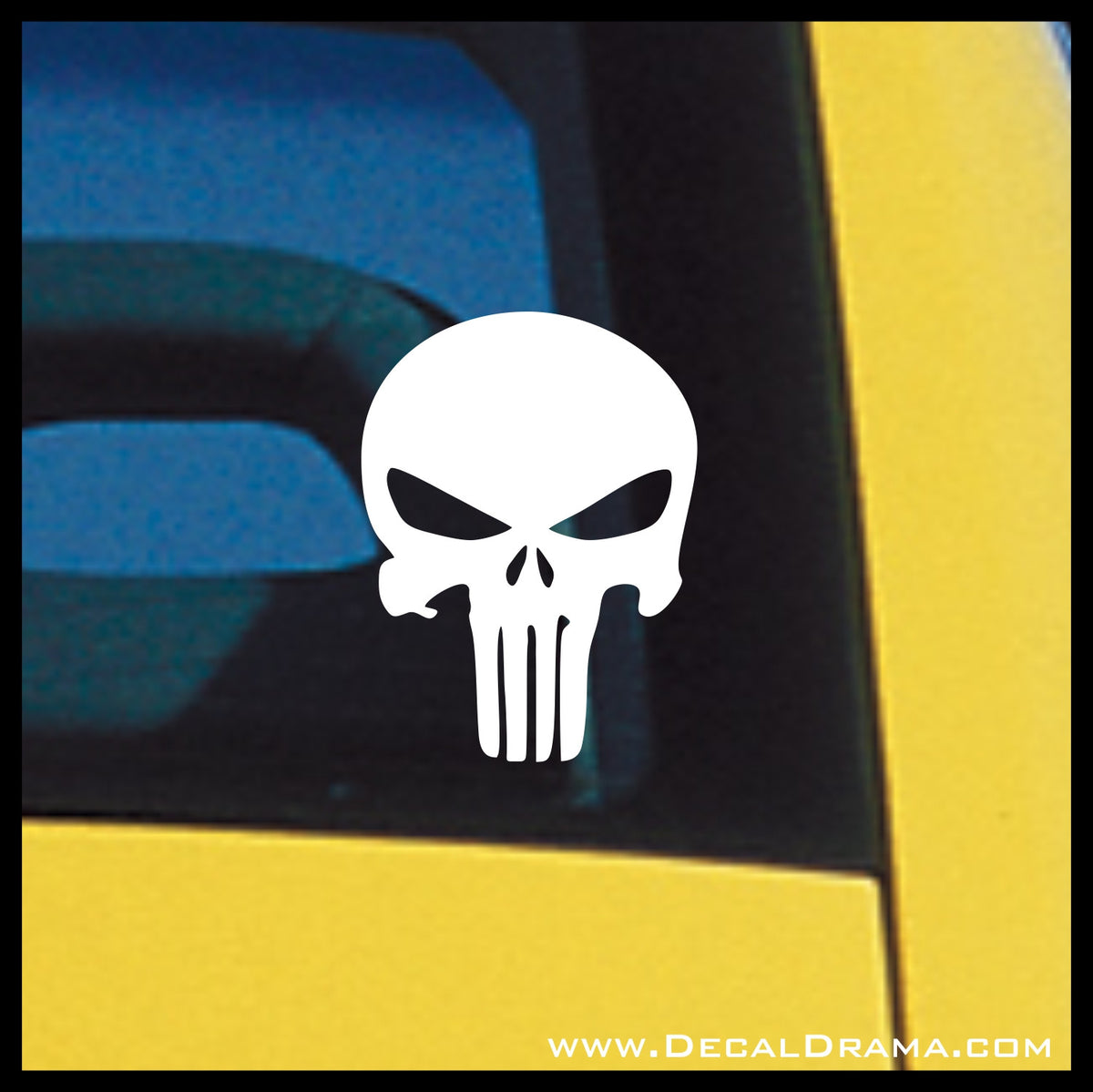 Classic Punisher Skull, Marvel Comics-Inspired Anti-Hero Fan Art Vinyl –  Decal Drama