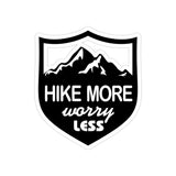 Hike More Worry Less, Stickers, Die-Cut