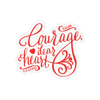 Courage Dear Heart, C.S. Lewis, Aslan, Stickers, Die-Cut