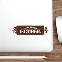 Fresh Ground Coffee, Stickers, Die-Cut