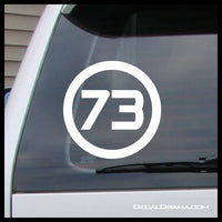 Best Number 73, Sheldon Cooper, The Big Bang Theory-inspired Fan Art Vinyl Car/Laptop Decal