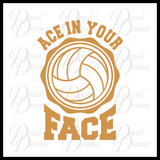 Ace in Your Face Volleyball Vinyl Car/Laptop Decal