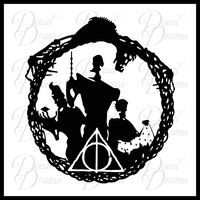 Admiring Death’s Gifts, vinyl decal inspired by The Tales of Beedle the Bard by JK Rowling