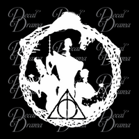 Admiring Death’s Gifts, vinyl decal inspired by The Tales of Beedle the Bard by JK Rowling