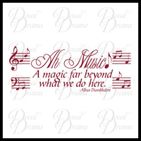 Ah! Music A Magic Far Beyond What We Do Here, Albus Dumbledore, Harry-Potter-Inspired Fan Art Vinyl Wall Decal