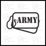 Army Dog Tags, United States Armed Forces Vinyl Car/Laptop Decal