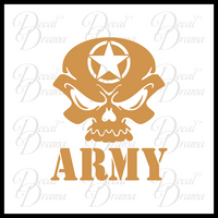 US Army Skull, United States Armed Forces Vinyl Car/Laptop Decal