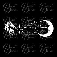 Aslan and the Moon Gazed at Each Other Joyful and Unblinking Eyes Vinyl Decal | Aslan Chronicles of Narnia CS Lewis