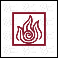 Fire Element symbol, Avatar The Last Airbender-inspired Vinyl Car/Laptop Decal
