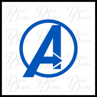 Avengers A emblem, Marvel Comics Avengers, Vinyl Car/Laptop Decal