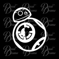 Baby Droid BB-8 Chibi, Star Wars-Inspired Fan Art Vinyl Decal