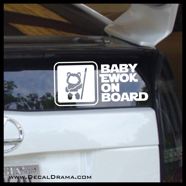 Baby Ewok on Board, Star Wars-Inspired Fan Art Vinyl Decal