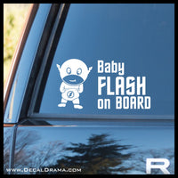 Baby Flash on Board, Justice League-inspired Fan Art Vinyl Car/Laptop Decal