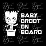 Baby Groot on Board, Guardians of the Galaxy-inspired Fan Art Vinyl Car/Laptop Decal