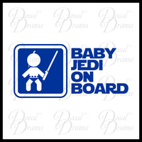 Baby Jedi on Board, Star Wars-Inspired Fan Art Vinyl Decal