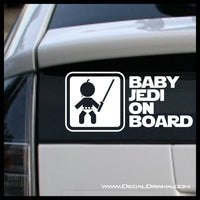 Baby Jedi on Board, Star Wars-Inspired Fan Art Vinyl Decal