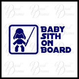 Baby Sith on Board, Star Wars-Inspired Fan Art Vinyl Decal