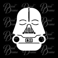 Baby Vader Chibi, Star Wars-Inspired Fan Art Vinyl Decal
