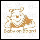 Winnie the Pooh Baby on Board Vinyl Car/Laptop Decal