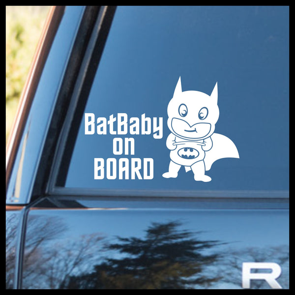 BatBaby on BOARD with Baby Batman Fan Art Vinyl Car/Laptop Decal