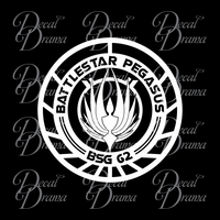 Battlestar Pegasus BSG62 emblem Vinyl Car/Laptop Decal