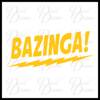 Bazinga! Sheldon Cooper, The Big Bang Theory-inspired Fan Art Vinyl Car/Laptop Decal