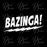Bazinga! Sheldon Cooper, The Big Bang Theory-inspired Fan Art Vinyl Car/Laptop Decal