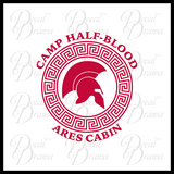 Camp Half-Blood Ares Cabin, Percy Jackson-inspired Fan Art Vinyl Car/Laptop Decal