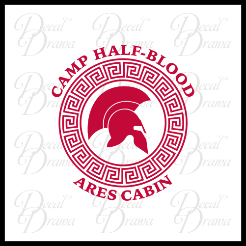 Camp Half-Blood Ares Cabin, Percy Jackson-inspired Fan Art Vinyl Car/L –  Decal Drama