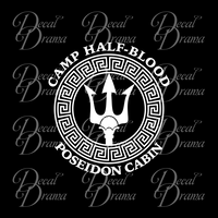 Camp Half-Blood Poseidon Cabin, Percy Jackson-inspired Fan Art Vinyl Car/Laptop Decal