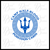 Camp Half-Blood Poseidon Cabin, Percy Jackson-inspired Fan Art Vinyl Car/Laptop Decal