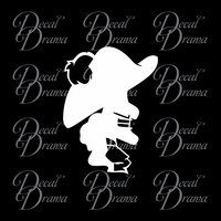 Captain Hook silhouette, Peter Pan Villain, Vinyl Car/Laptop Decal