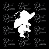 Captain Hook silhouette, Peter Pan Villain, Vinyl Car/Laptop Decal