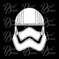Captain Phasma Helmet, Star Wars-Inspired Fan Art Vinyl Decal