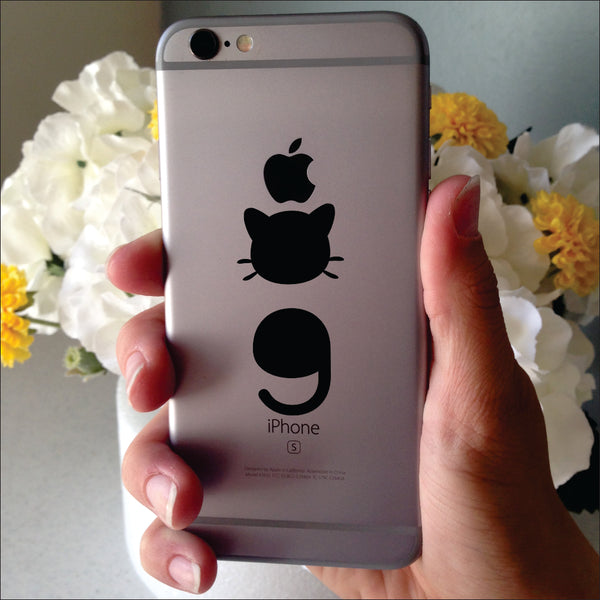 Cat Semi-Colon Vinyl Car/Laptop Decal