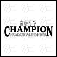 Champion Horizontal Runner, Pitch Perfect-inspired Vinyl Car/Laptop Decal