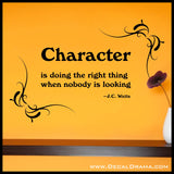 Character definition from JC Watts Vinyl Wall Decal