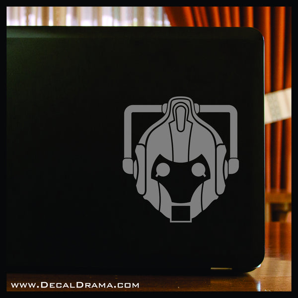 Cyberman helmet inspired by Doctor Who Vinyl Car/Laptop Decal