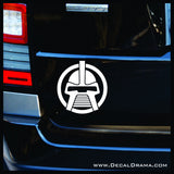 Cylon Head original, Battlestar Galactica-inspired Vinyl Car/Laptop Decal