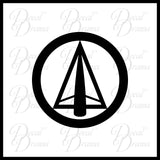 Dark Archer Malcolm Merlyn emblem, DC Comics Arrowverse, Vinyl Car/Laptop Decal