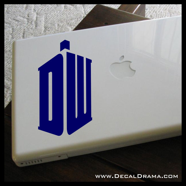 DW TARDIS logo inspired by Doctor Who Vinyl Car/Laptop Decal