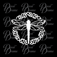 Dragonfly inside Celtic Knot, Outlander-inspired Vinyl Car/Laptop Decal