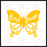 End Endo, Endometriosis Awareness Butterfly Vinyl Car/Laptop Decal