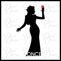 Evil Queen Regina's Apple silhouette, OUAT-inspired Vinyl Car/Laptop Decal
