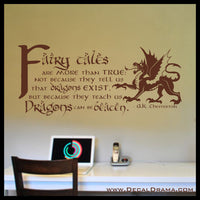 Fairy Tales are More than True: Dragons can be Beaten, GK Chesterton, Vinyl Wall Decal